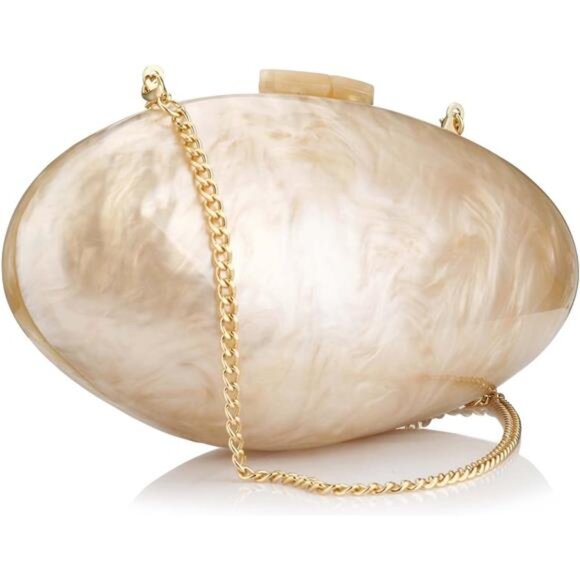 Acrylic Clutch Purses for Women Beige - Picture 1 of 7
